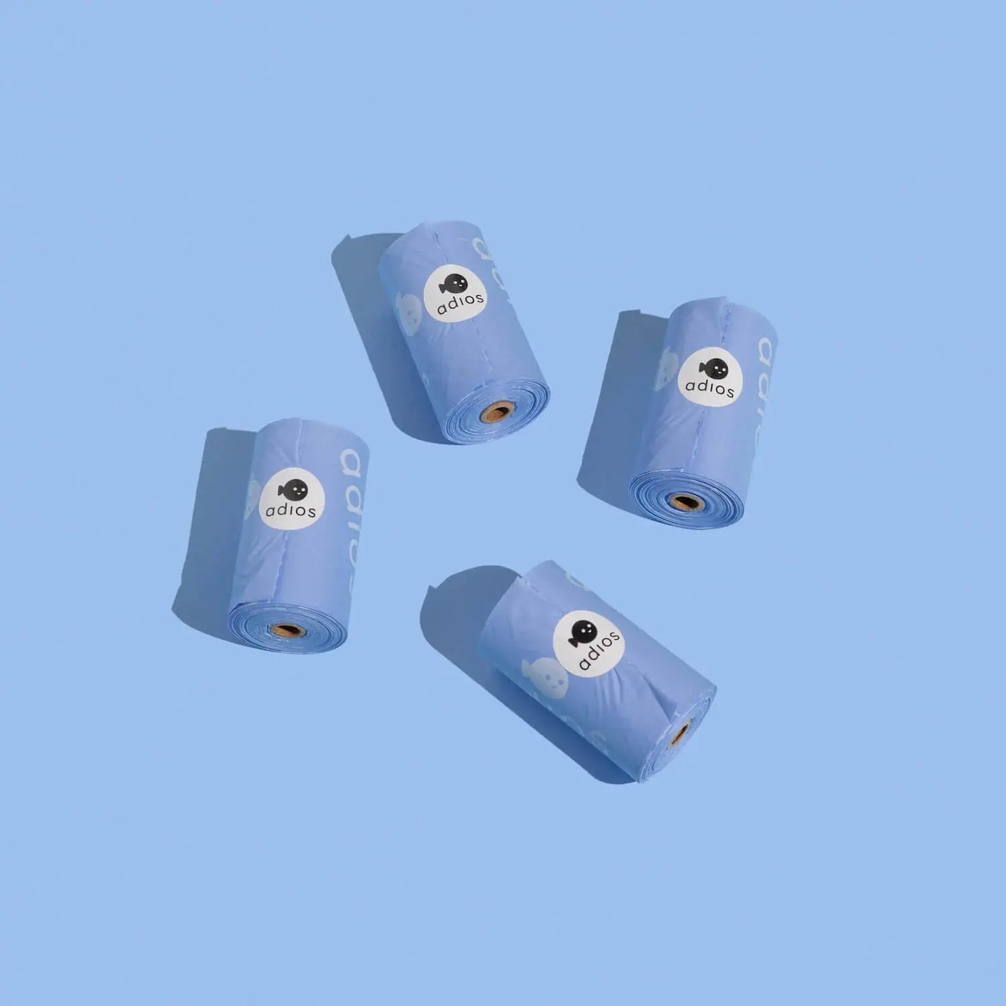 Adios Plastic Poo Bag Roll (Blue) Adios Plastic