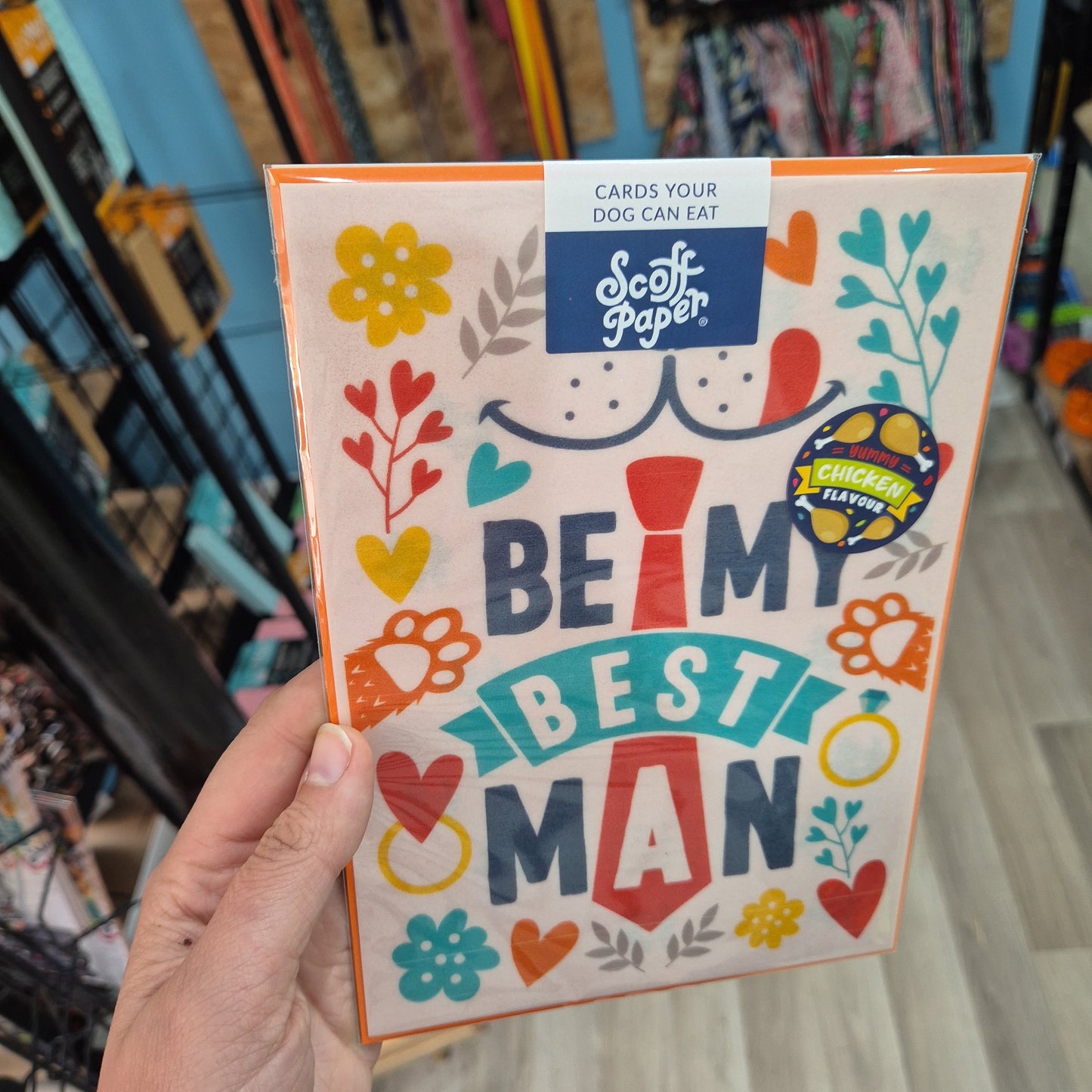 Scoff Edible Dog Card - Be My Best Man Lili + Mila's Empawrium