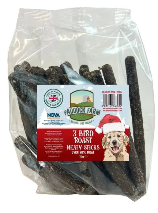 Three Bird Roast Meaty Sticks 1kg Lili + Mila's Empawrium