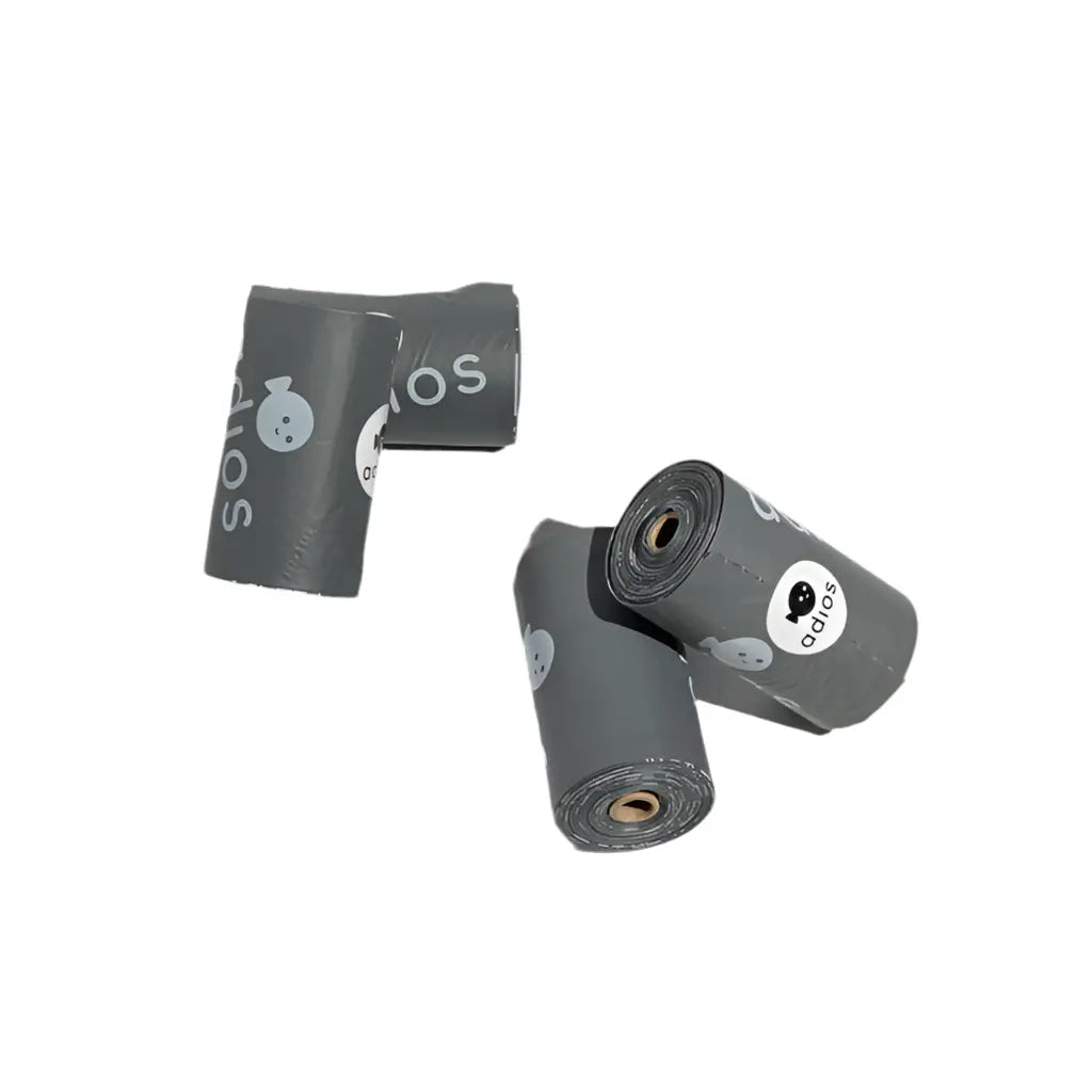 Adios Plastic Poo Bag Roll (Grey) Adios Plastic