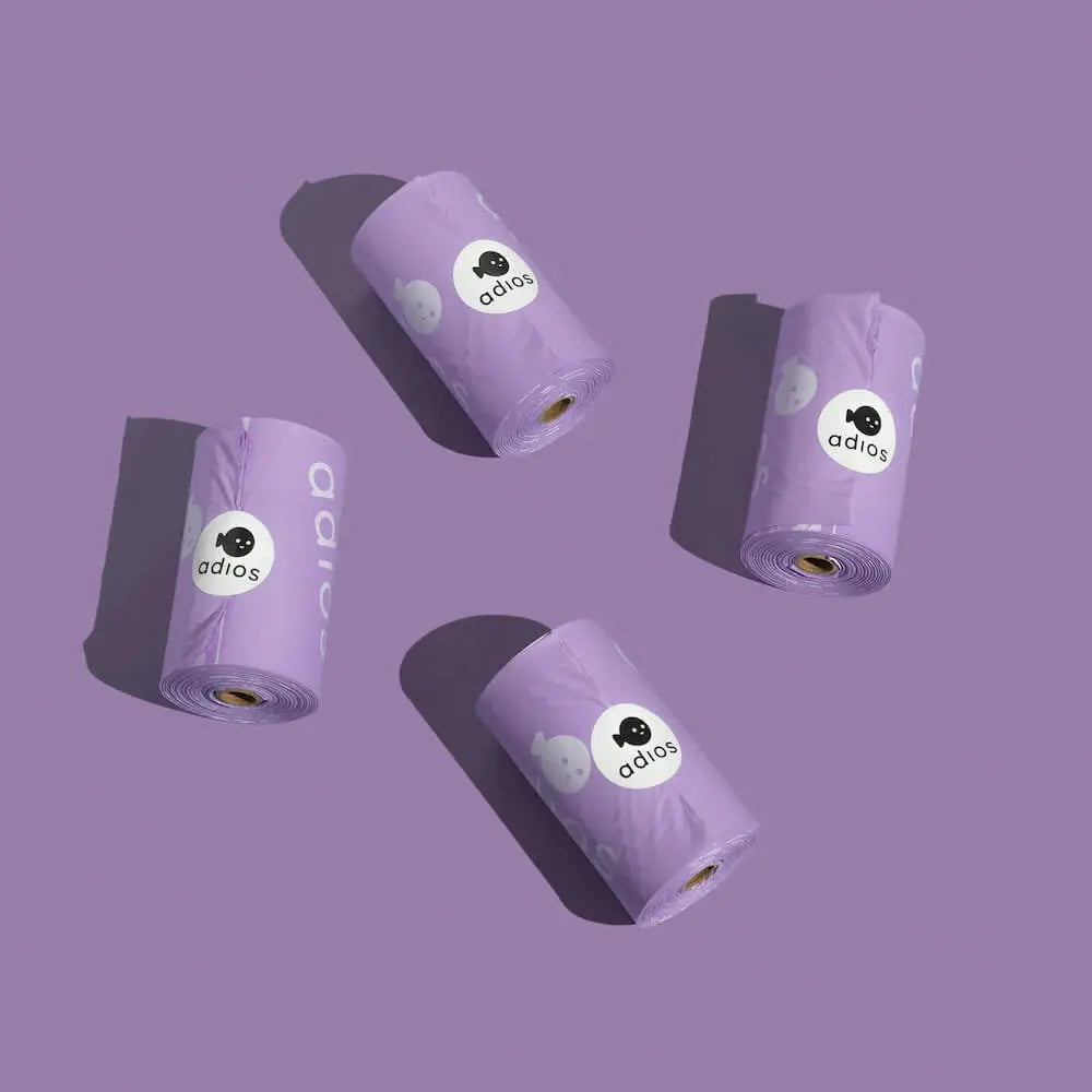 Adios Plastic Poo Bag Roll (Purple) Adios Plastic