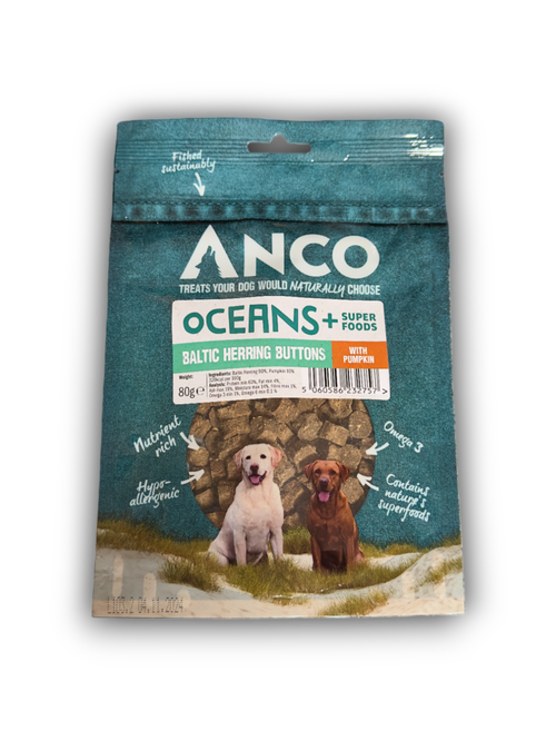 Anco Oceans Baltic Herring Buttons with Pumpkin Lili + Mila's Empawrium