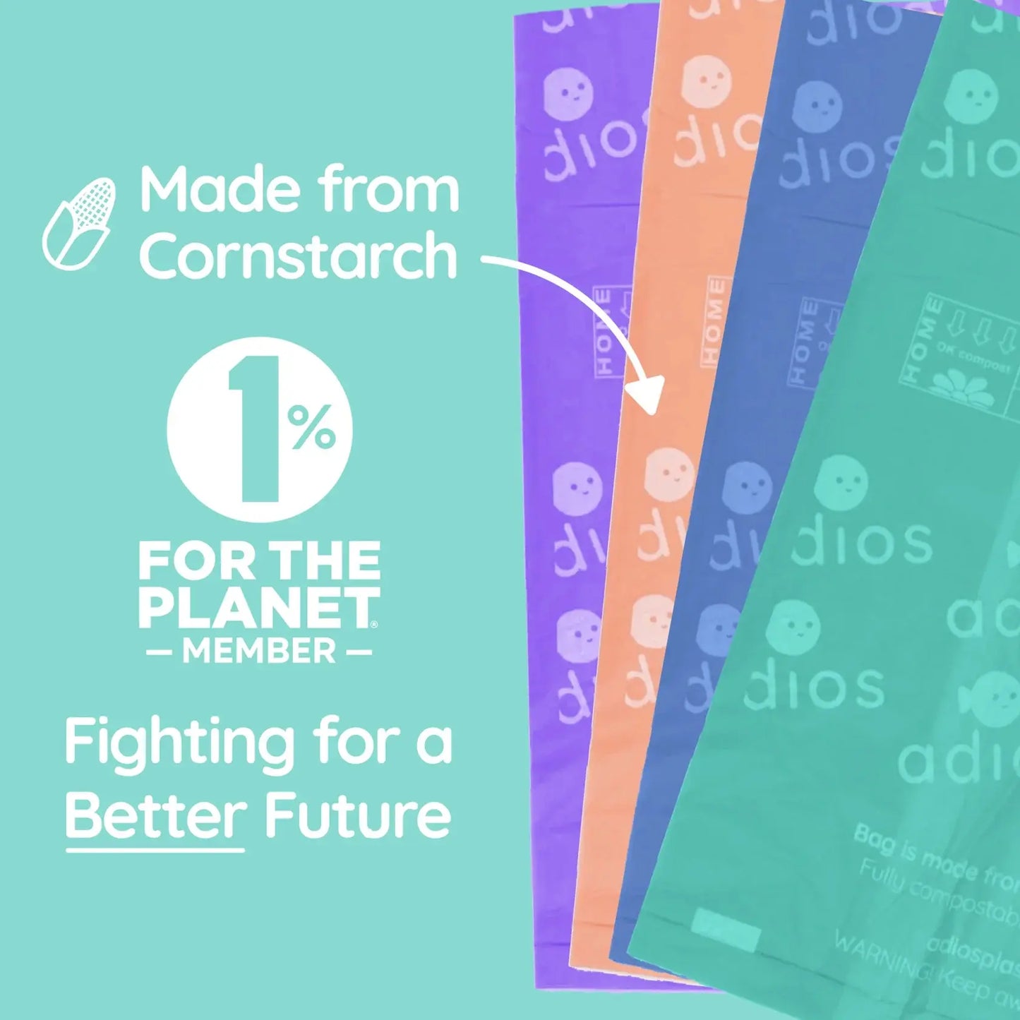 Adios Plastic (Rainbow Box) 4 rolls Adios Plastic