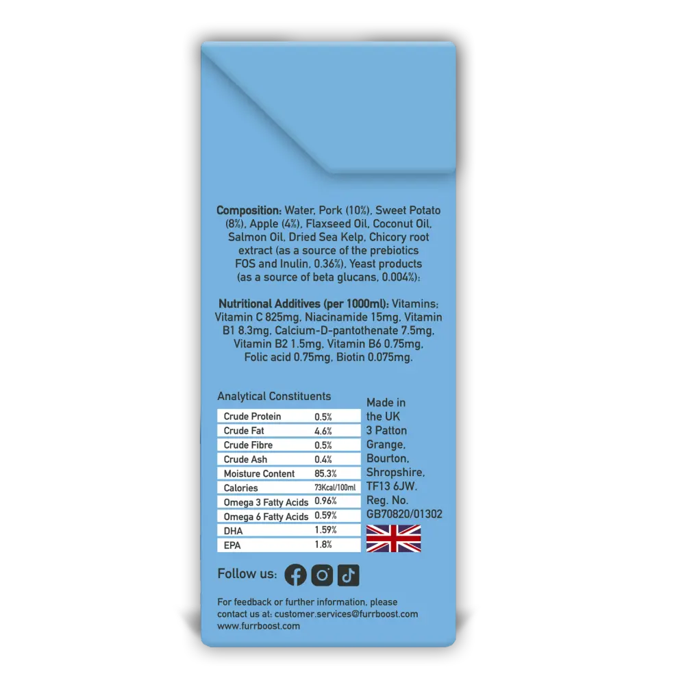 Furrboost Pork, Sweet Potato and Apple (400ml) Lili + Mila's Empawrium