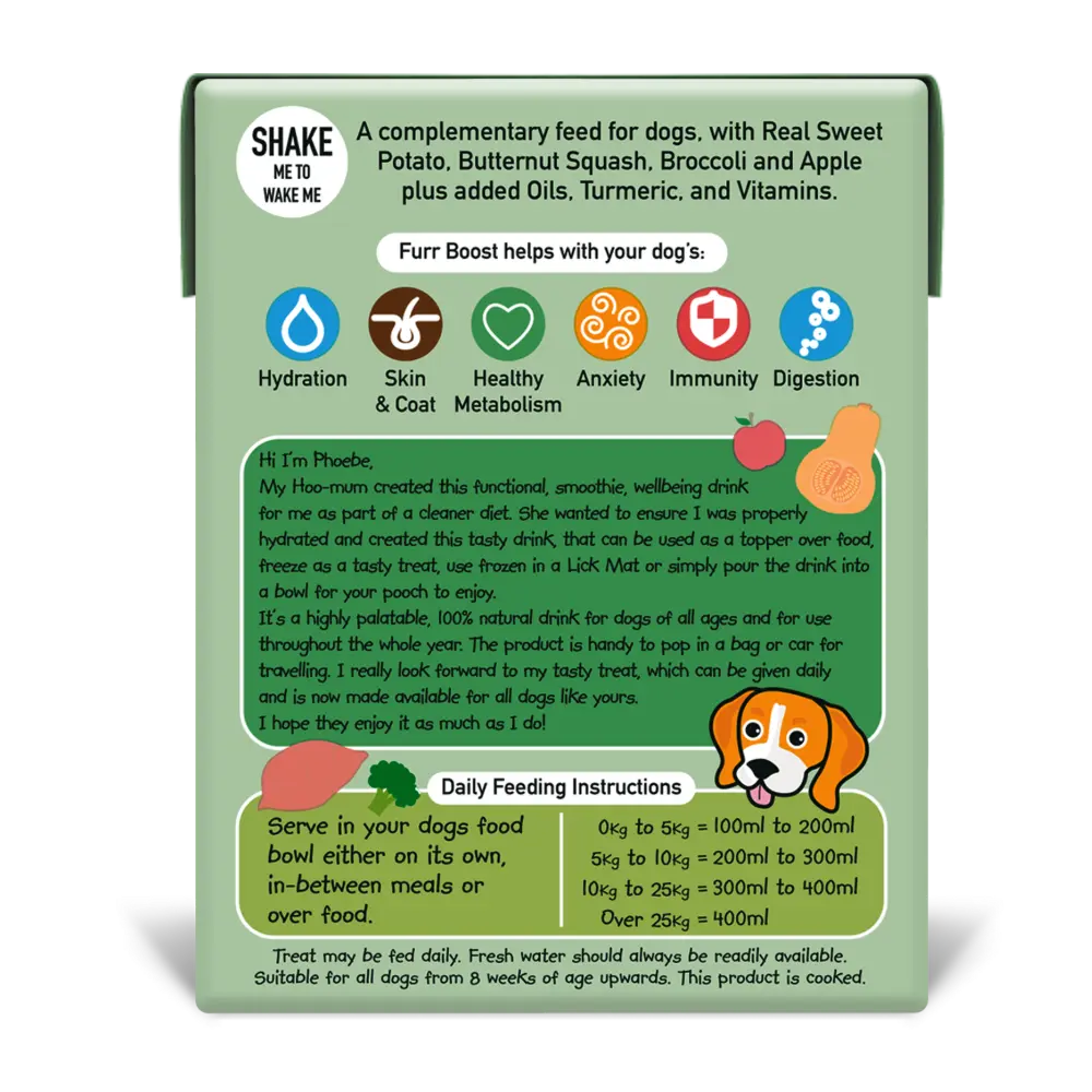 Furrboost Vegan Sweet Potato, Butternut Squash, Broccoli and Apple (400ml) Lili + Mila's Empawrium