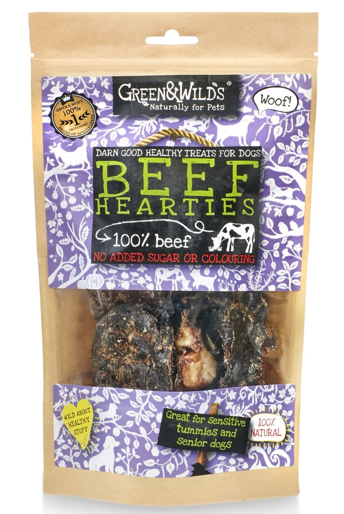 Beef Hearties (Green & Wilds) 140g Lili + Mila's Empawrium