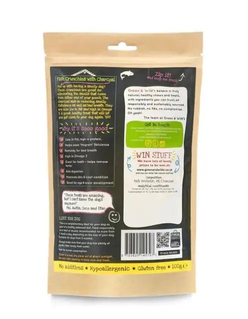 Fish Crunchies with Charcoal (Green & Wild’s) 100g Green and Wilds