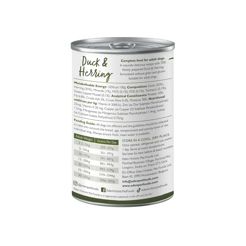 Eden Gourmet Duck and Herring (400g) Lili + Mila's Empawrium