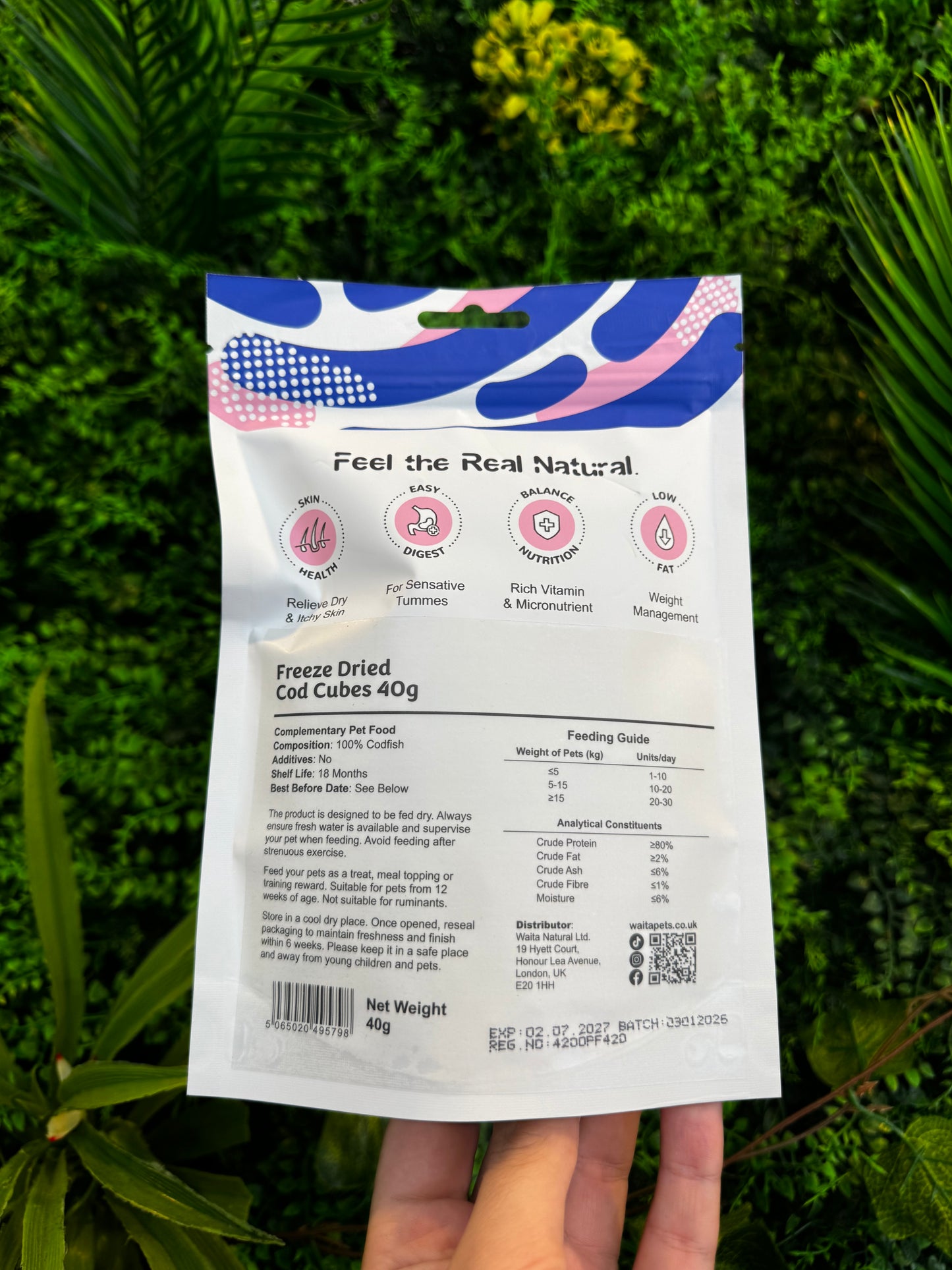 Waita Freeze Dried Cod Cubes 40g