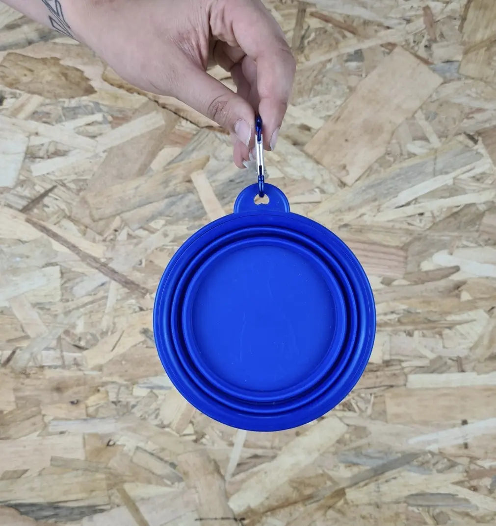 Collapsible water bowl - Blue Lili + Mila's Empawrium