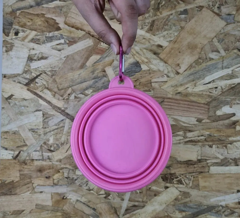 Collapsible water bowl - Pink Lili + Mila's Empawrium