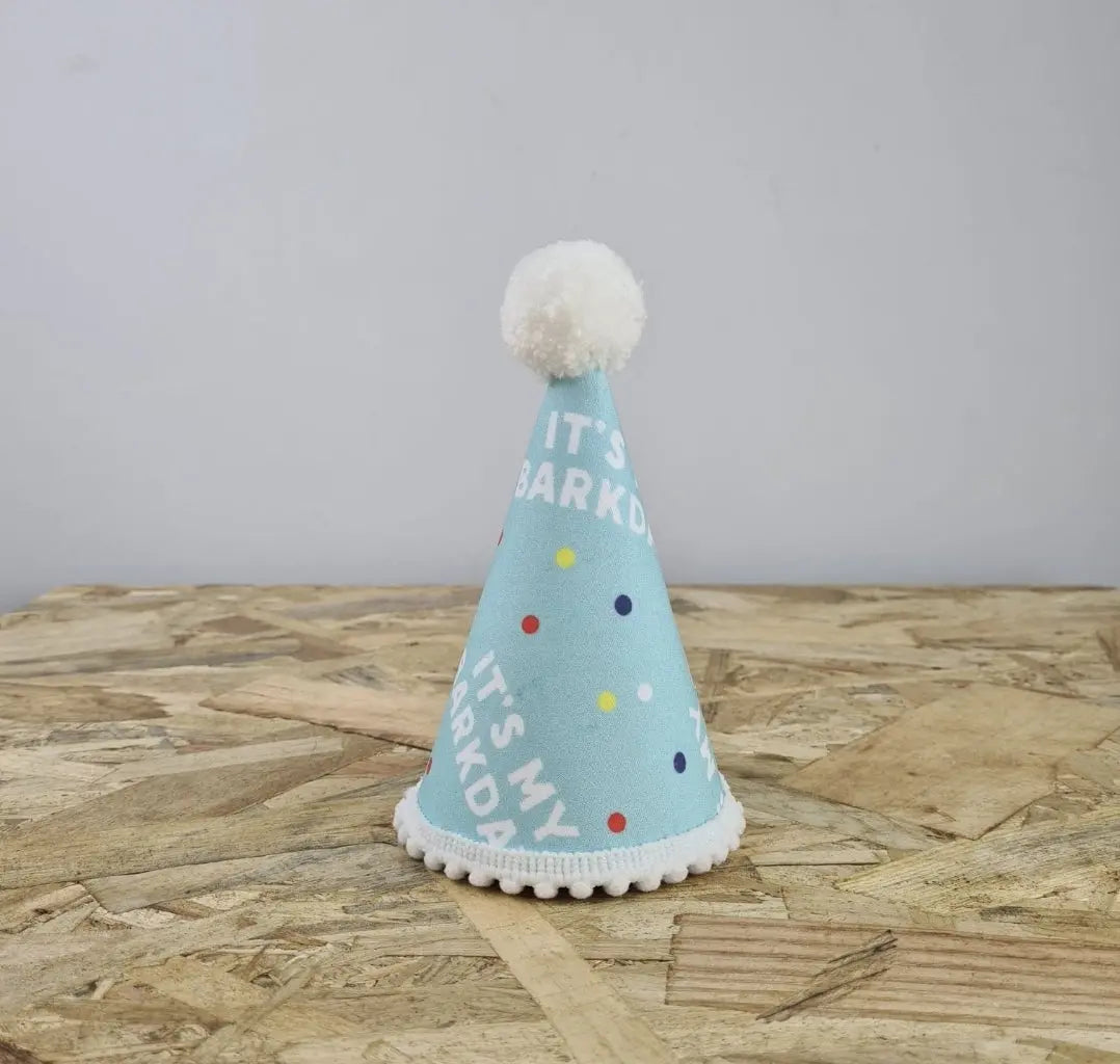 It's My Barkday (Blue) Party Hat Lili + Mila's Empawrium
