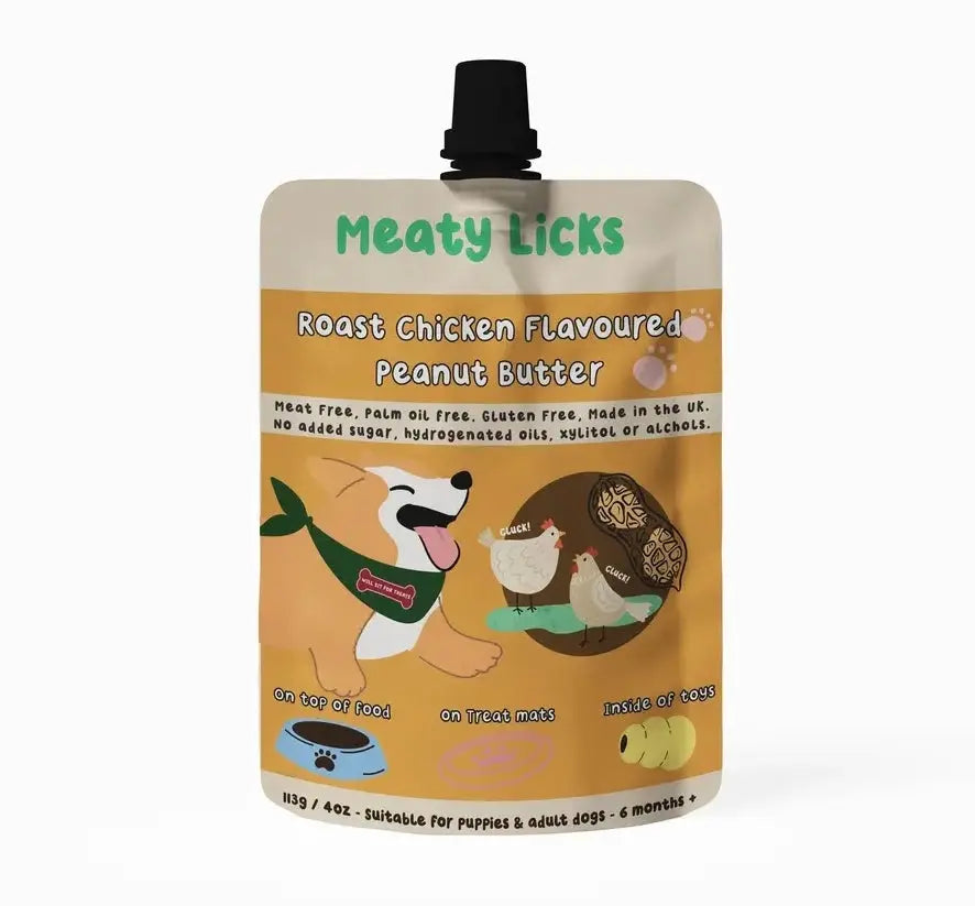 Roast Chicken flavoured Peanut Butter - Meaty Licks Lili + Mila's Empawrium