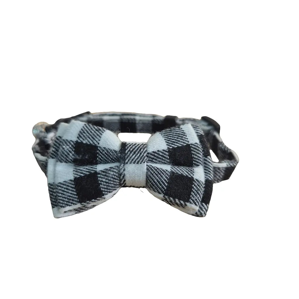 Black and White Check Cat Collar My Store