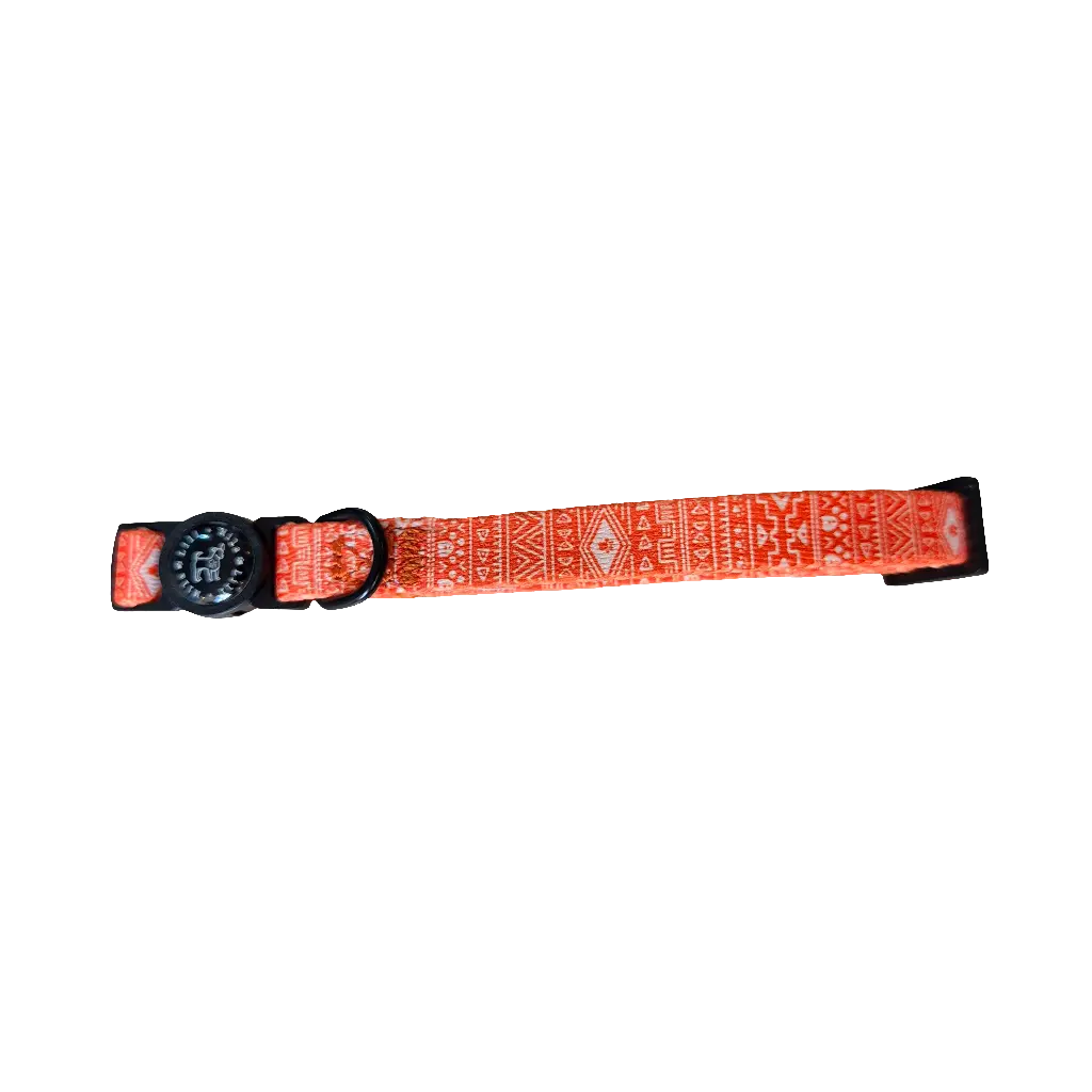 Aztec (Orange) Cat Collar My Store