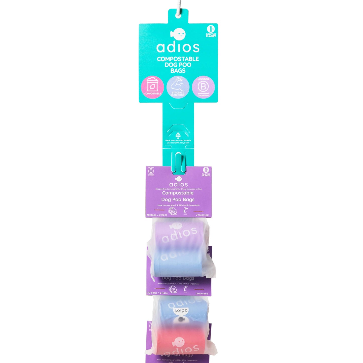 Adios Plastic Clipstrip (Rainbow x 2 Rolls) Lili + Mila's Empawrium