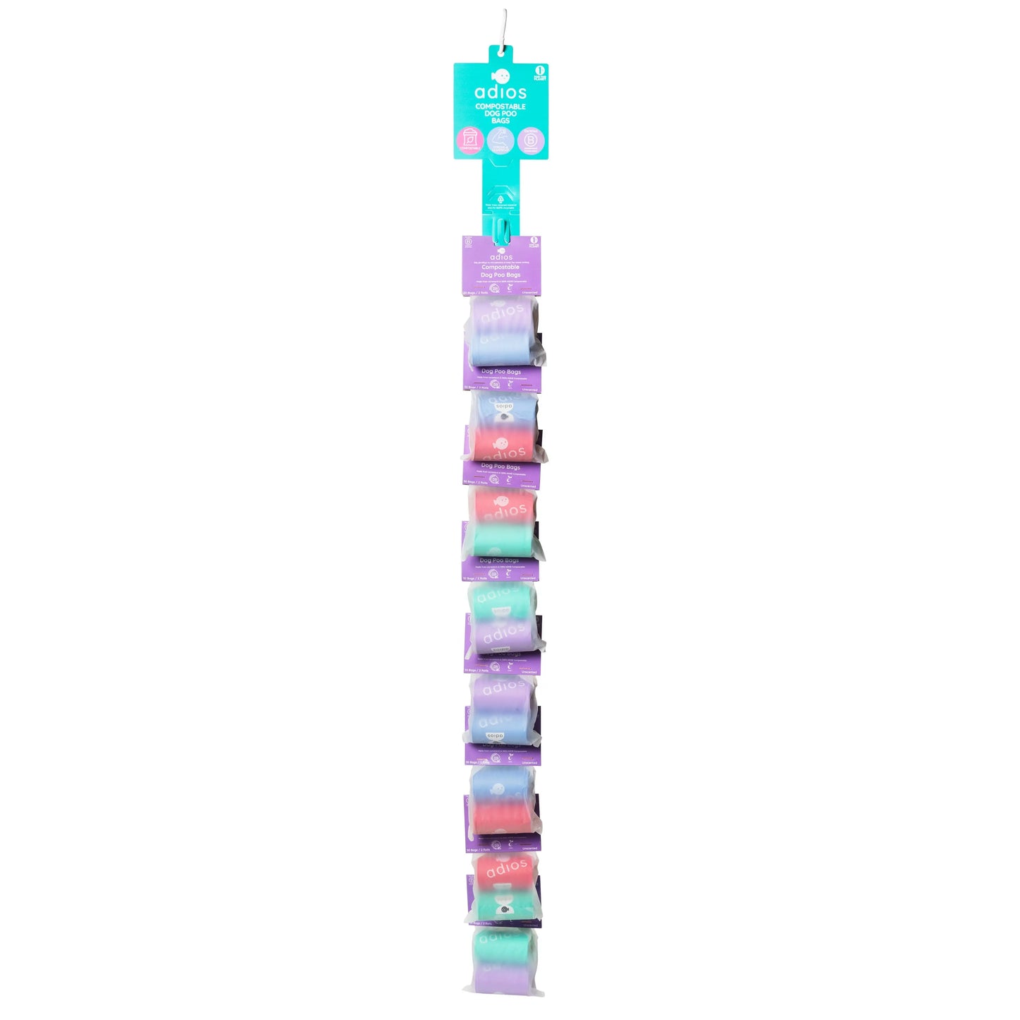 Adios Plastic Clipstrip (Rainbow x 2 Rolls) Lili + Mila's Empawrium