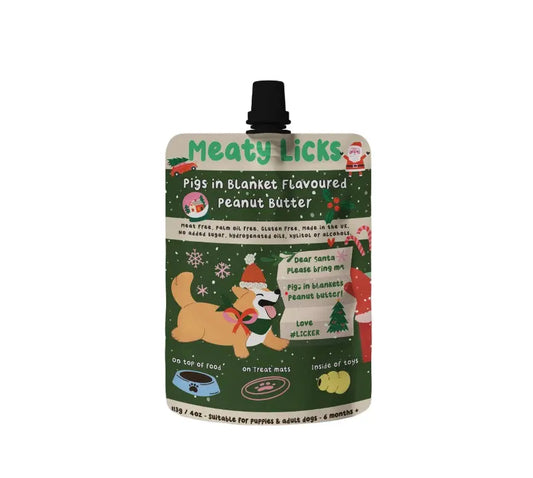 Pigs in Blanket flavoured Peanut Butter - Meaty Licks