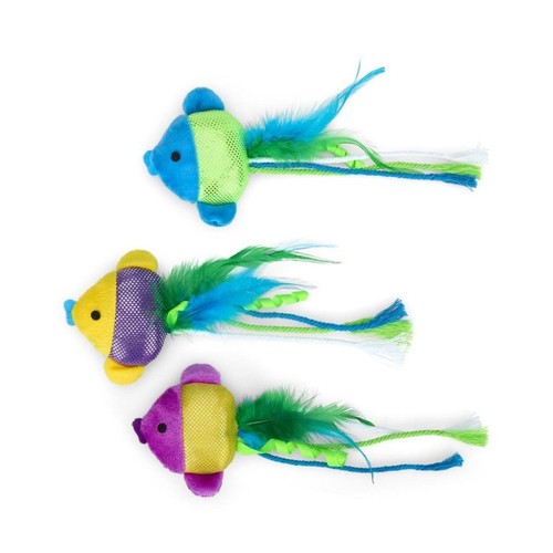 Shiny Fish Plush Cat Toy (1 piece)