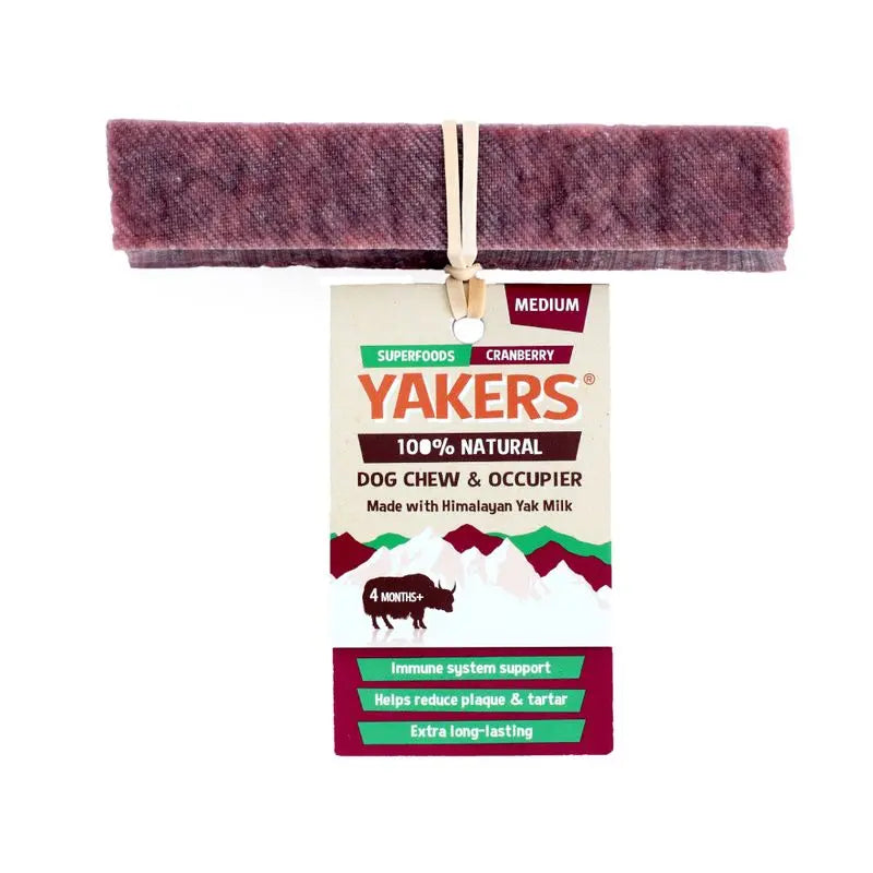 Yakers Medium Chew (Cranberry) Yakers