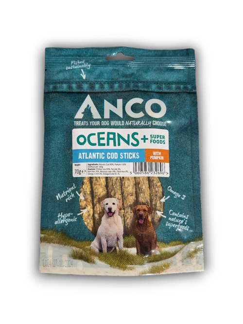 Anco Oceans Atlantic Cod Sticks with Pumpkin Lili + Mila's Empawrium
