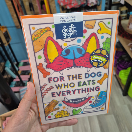 Scoff Edible Dog Card - For the Dog Who Eats Everything