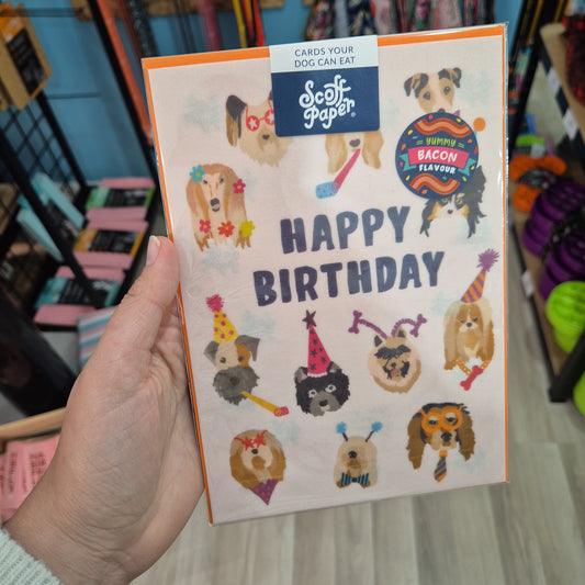Scoff Edible Dog Card - Happy Birthday Dogs