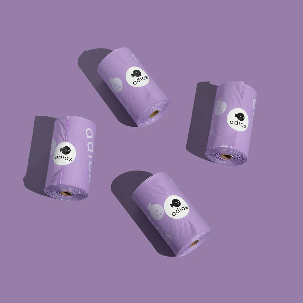 Adios Plastic Poo Bag Roll (Purple) My Store
