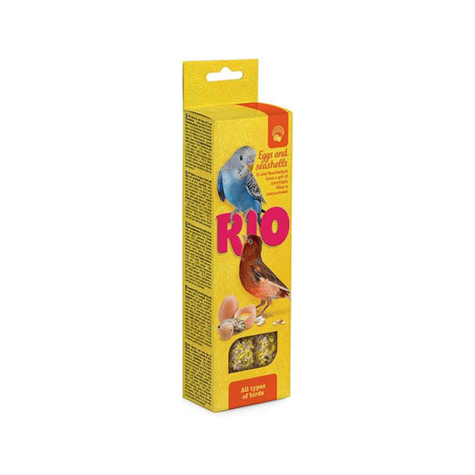 Rio Sticks for All Birds with Eggs and Seashells 2 x 40g Lili + Mila's Empawrium