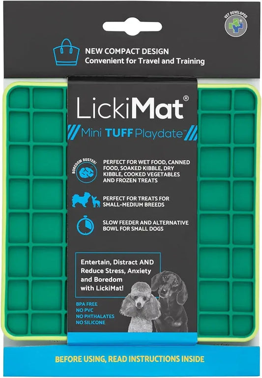 Lickimat Tuff Playdate (Dark Green) Lili + Mila's Empawrium