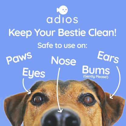 Adios Compostable Pet Wipes (25 wipes) My Store