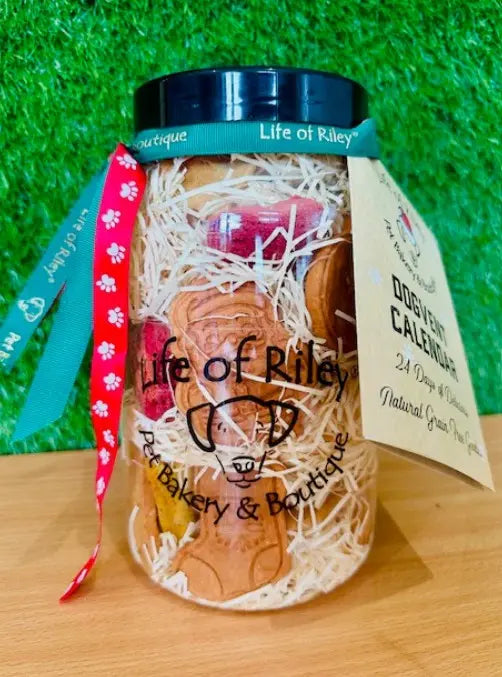 Premium Dogvent! Giant Biscuit Doggy Advent Calendar Jar Lili + Mila's Empawrium