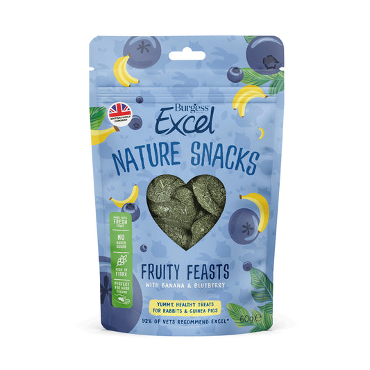 Burgess Excel Fruity Feasts Banana and Blueberry 60g