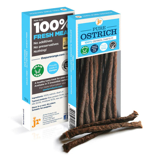 JR Pure Meat Sticks - Ostrich (50g) Lili + Mila's Empawrium