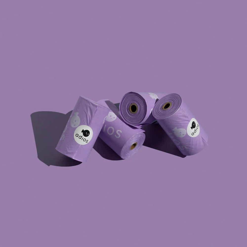 Adios Plastic Poo Bag Roll (Purple) My Store