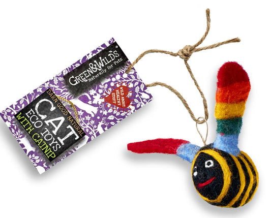 Buzz Bee Eco Cat Toy with Catnip Lili + Mila's Empawrium