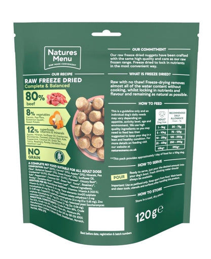 Natures Menu 80% Beef Freeze Dried Nuggets