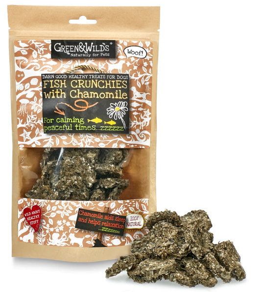 Fish Crunchies with Chamomile (Green & Wilds) 100g Lili + Mila's Empawrium