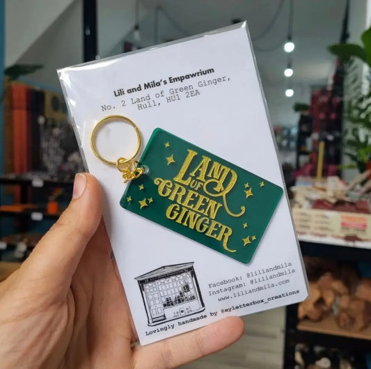 Land of Green Ginger Keyring Lili + Mila's Empawrium