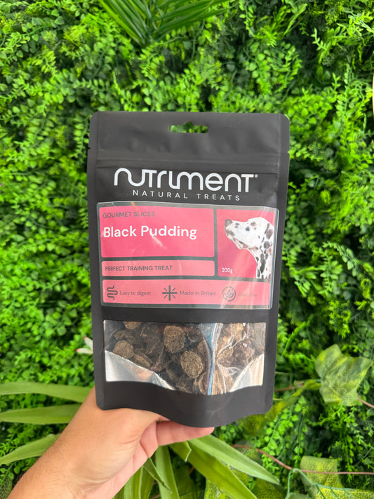 Nutriment Black Pudding Sausage Slices (200g) Lili + Mila's Empawrium