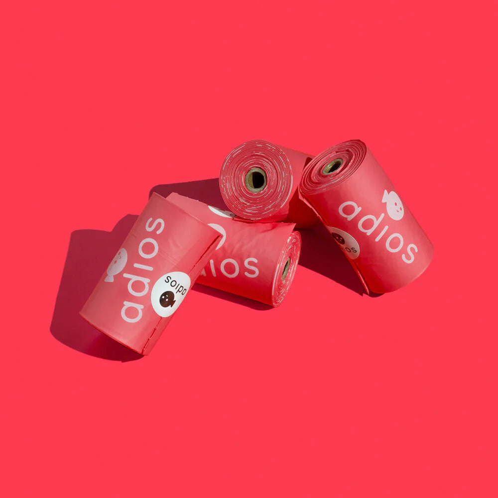 Adios Plastic Poo Bag Roll (Pink) My Store
