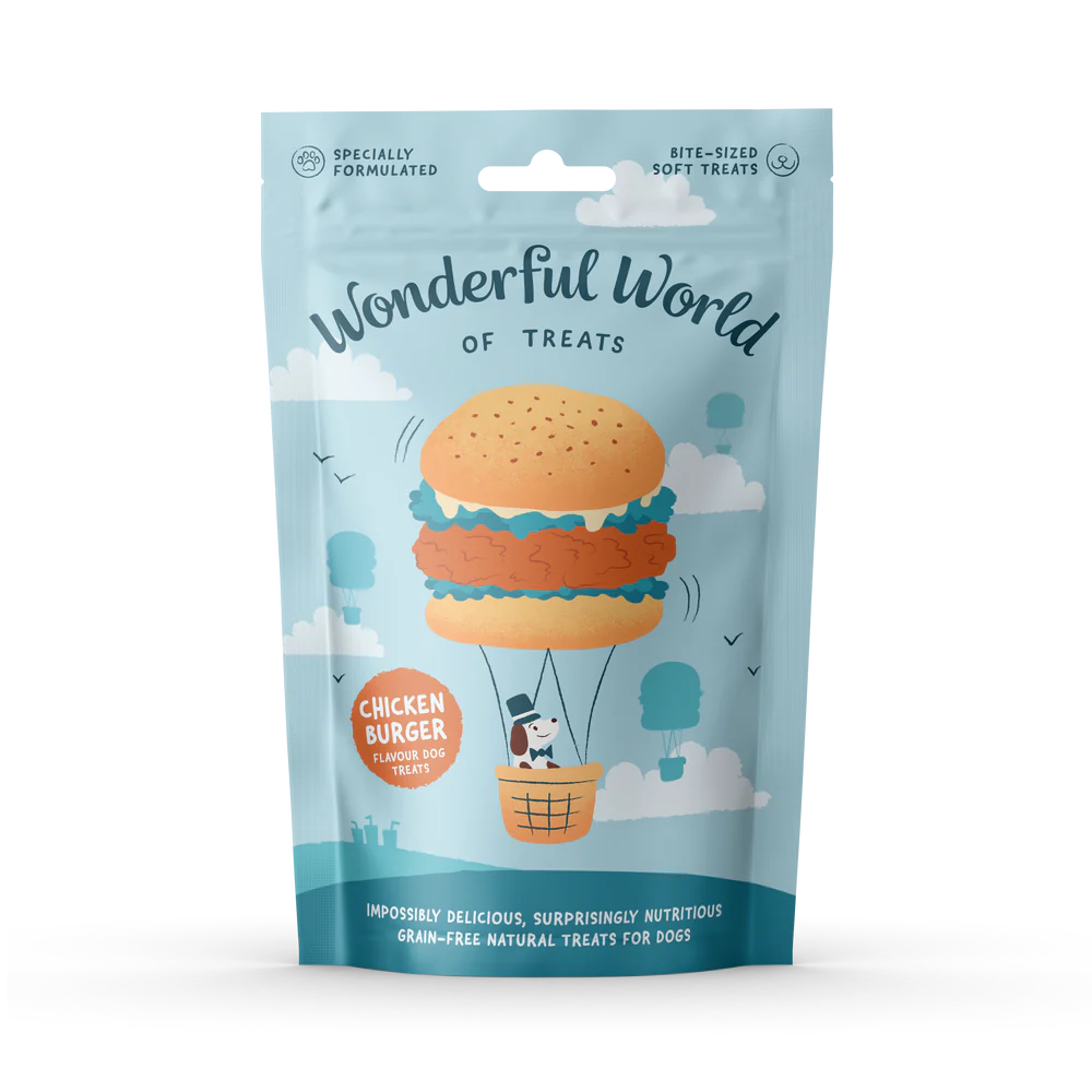 Wonderful World of Treats Chicken Burger (50g) Lili + Mila's Empawrium