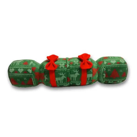 Green Christmas Cracker Toy Lili + Mila's Empawrium