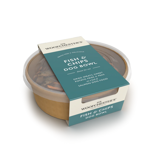 Sir Woofchester’s Fish and Chips Dog Bowl (120g) Lili + Mila's Empawrium