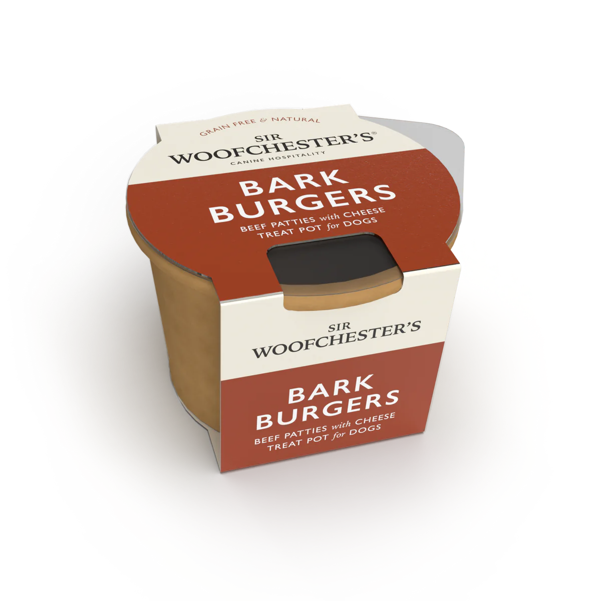 Sir Woofchester’s Bark Burgers Treat Pot (49g) Lili + Mila's Empawrium