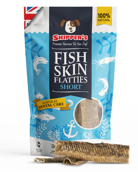 Skippers Fish Skin Flatties Short (70g) Lili + Mila's Empawrium