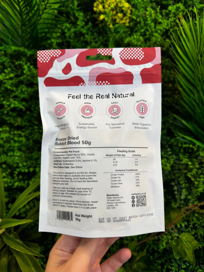 Waita Freeze Dried Rabbit Blood 50g