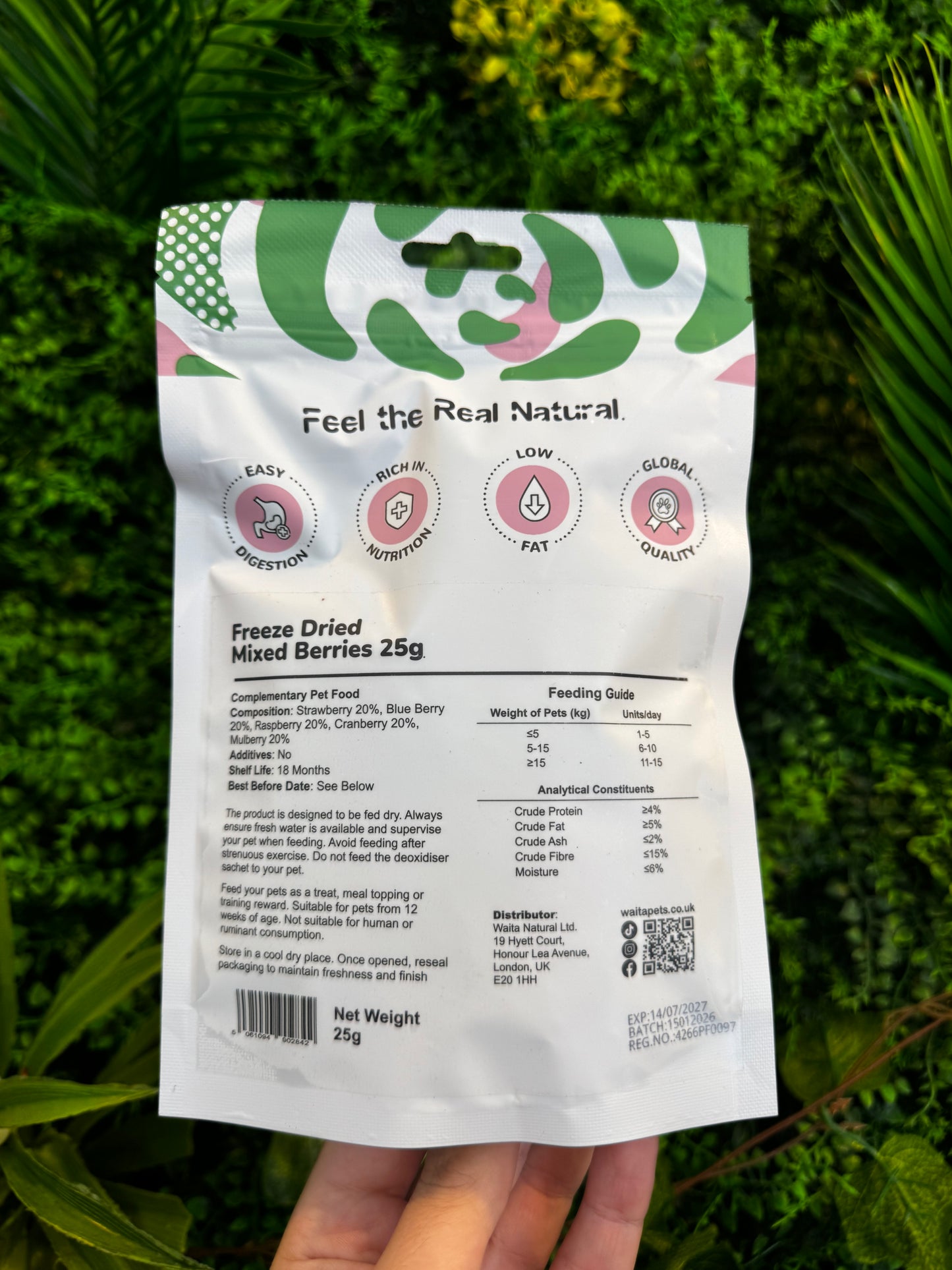 Waita Freeze-Dried Mixed Berries 25g