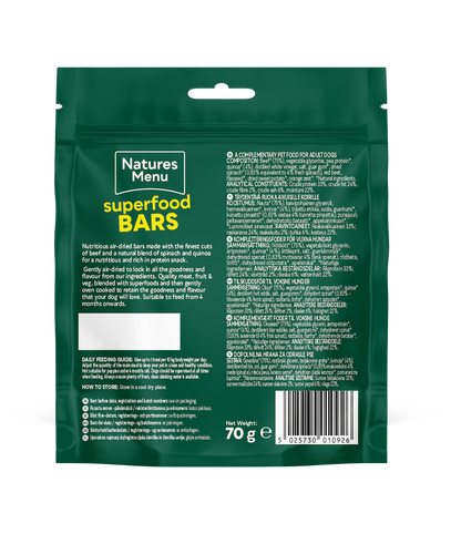 Natures Menu Superfood Bars Beef