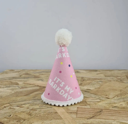 It's My Barkday (Pink) Party Hat Lili + Mila's Empawrium